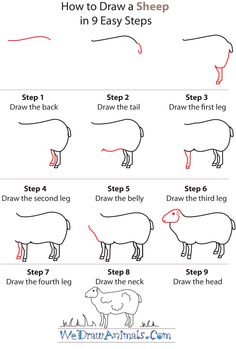 236x349 Huge Collection Of 'sheep Drawing Step - Sheep Drawing Step By Step