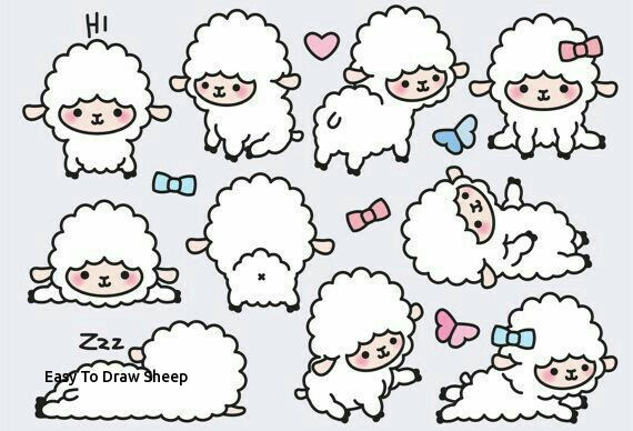 570x388 Easy To Draw Sheep How To Draw Cartoon Hippo Easy Drawing Step - Sheep Drawing Step By Step