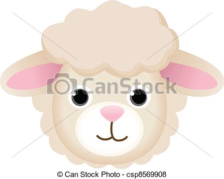 450x361 sheep face image representing a sheep face, isolated on white - Sheep Face Drawing