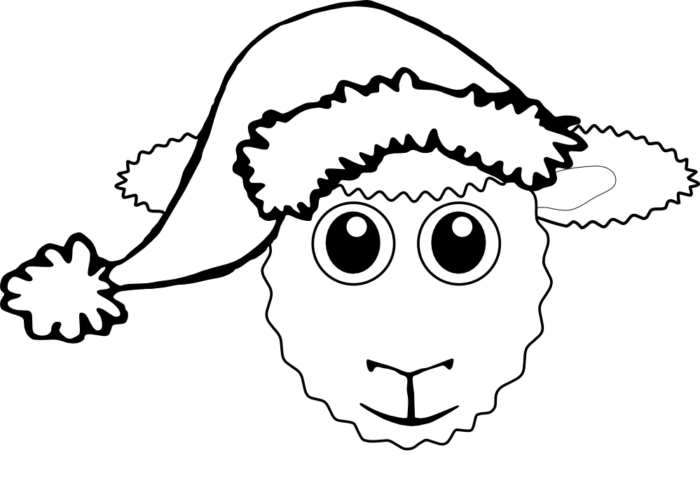 999x696 Drawing Sheep Face Transparent Png Clipart Free Download - Sheep Face Drawing