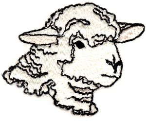 300x249 Sheep Head Custom Embroidery Designs - Sheep Head Drawing