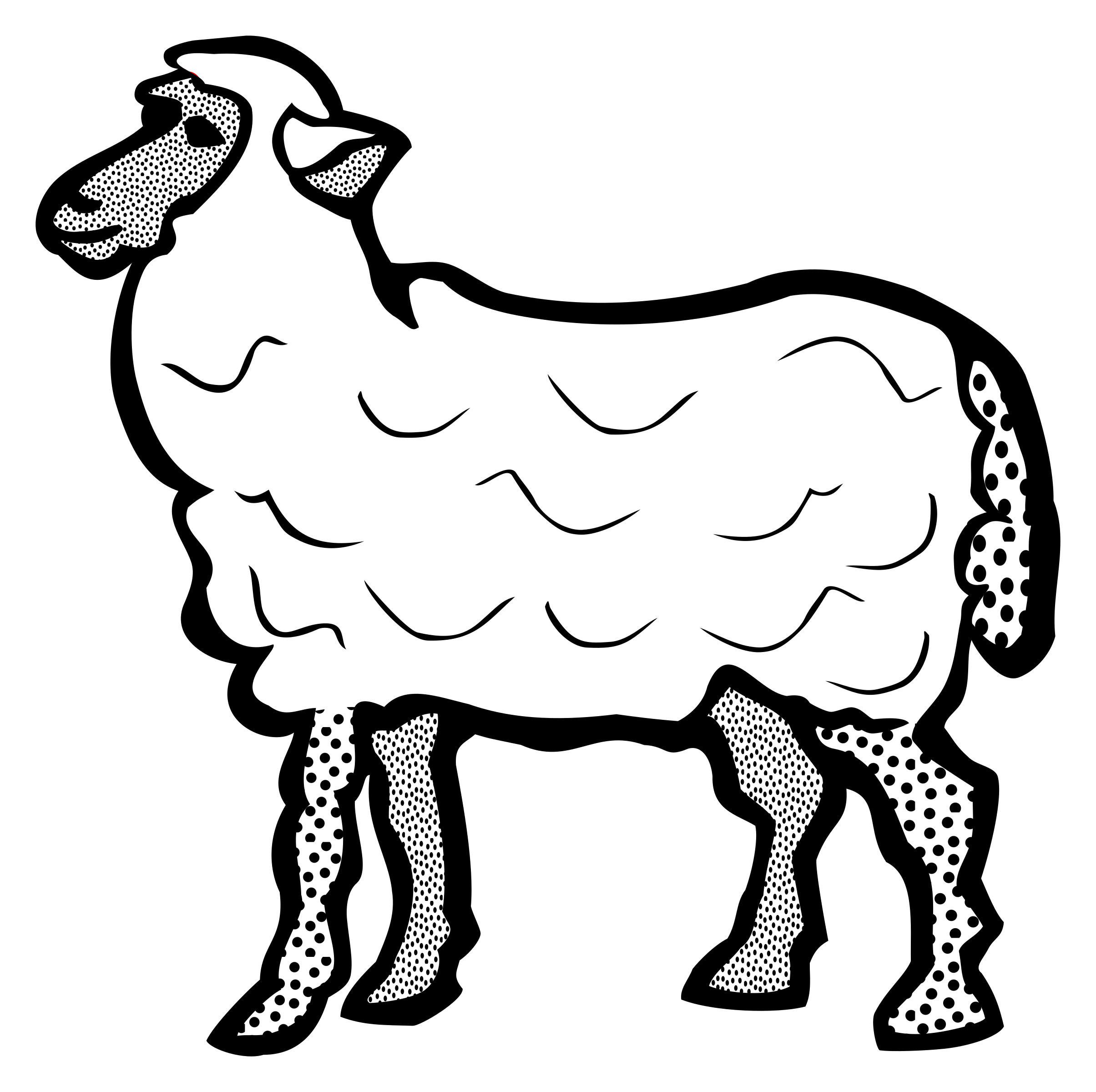 Sheep Outline Template