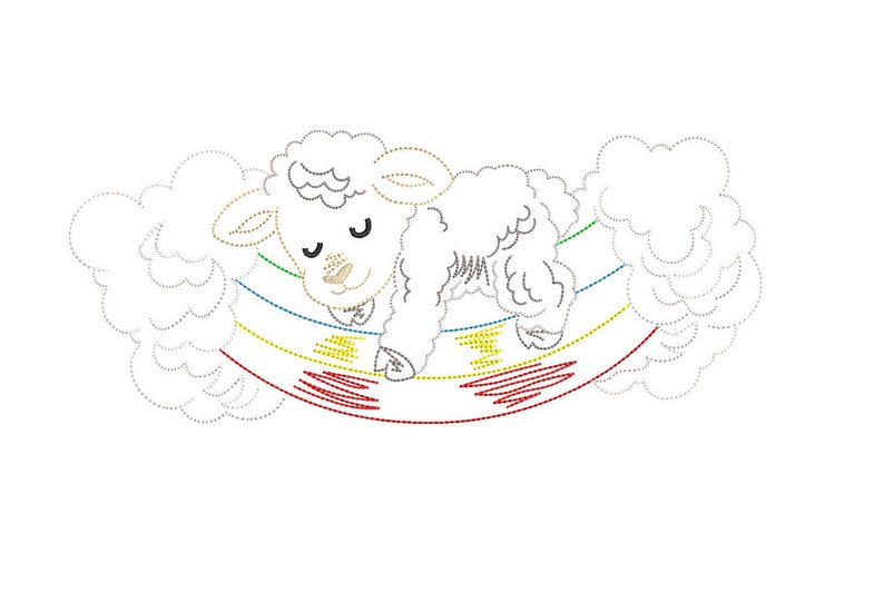 794x550 Cute Animal Sheep Lamb Sketch Line Drawing Embroidery Machine Etsy - Sheep Line Drawing