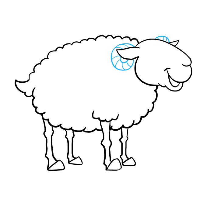 680x678 How To Draw A Sheep Really Easy Drawing Tutorial - Sheep Line Drawing