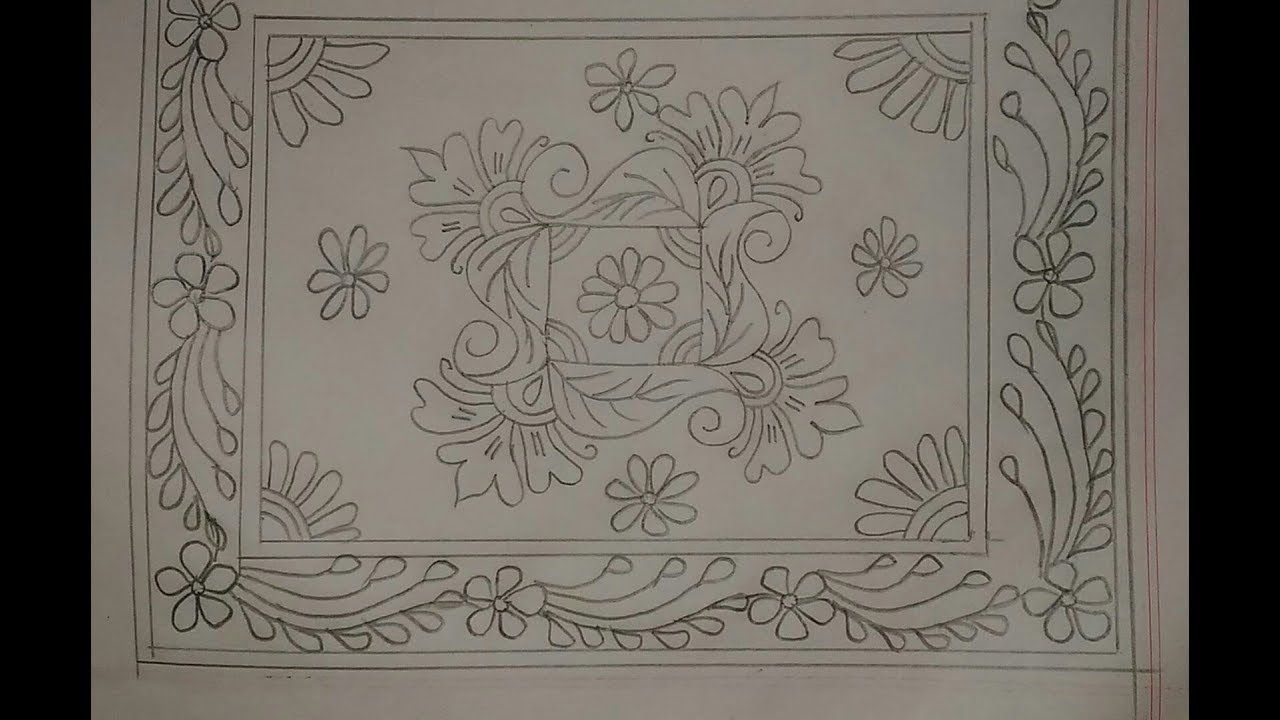 1280x720 Nakshi Kanthaed Sheet Design Drawing Tutorial,how To Make Bed - Sheet Drawing
