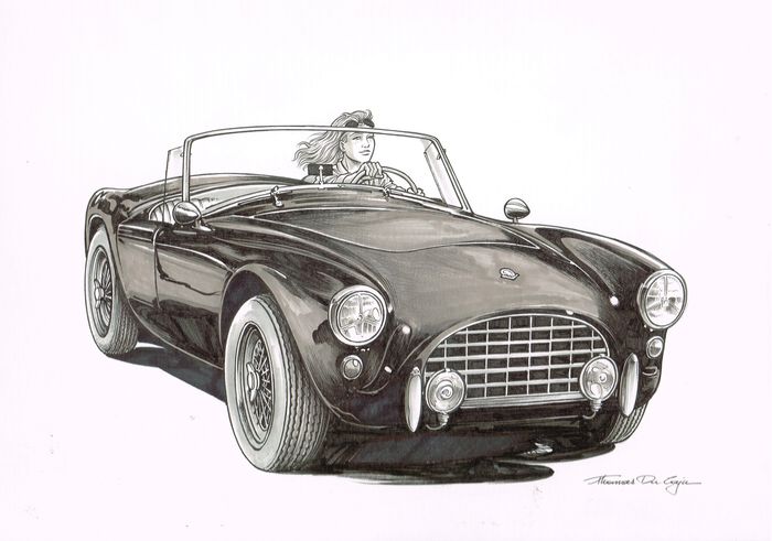 700x491 Caju, Thomas Du - Shelby Cobra Drawing