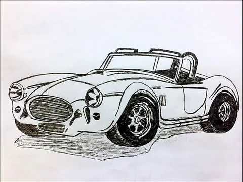 480x360 how to draw a shelby cobra car - Shelby Cobra Drawing