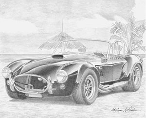 300x242 shelby sc cobra sports car art print drawing - Shelby Cobra Drawing