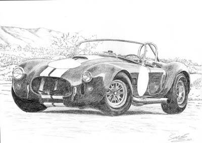 400x285 shelby cobra sandra rex - Shelby Cobra Drawing