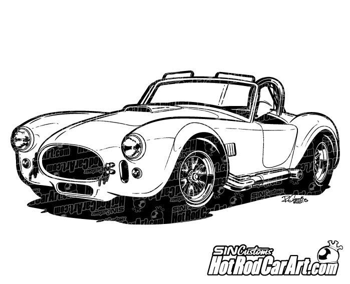 699x568 shelby cobra - Shelby Cobra Drawing