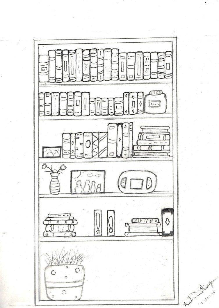  Shelf Drawing at PaintingValley.com Explore collection 