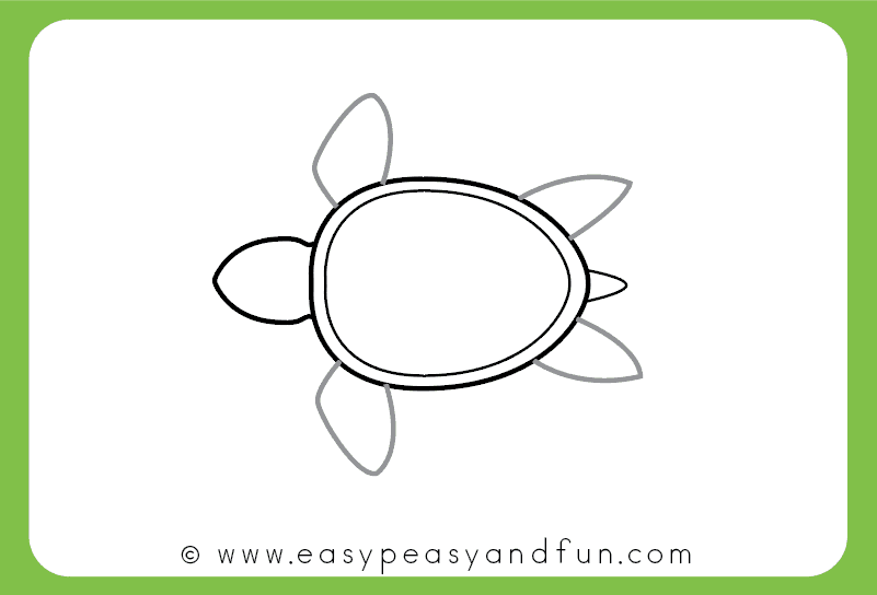 801x544 How To Draw A Turtle - Shell Drawing Easy