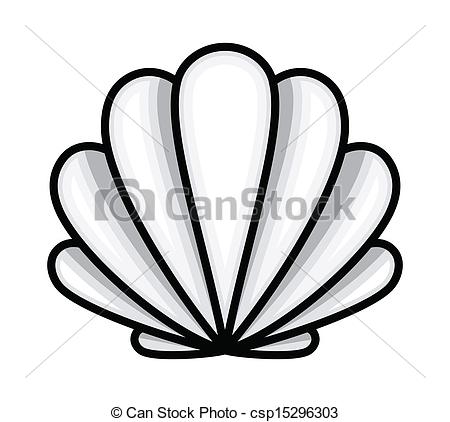 450x422 Sea Shell - Shell Line Drawing