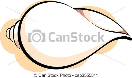 450x266 Music Conch Illustration Of Music Instruments Of Conch - Shell Line Drawing