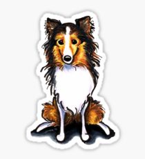 210x230 sheltie drawing stickers redbubble - Sheltie Drawing