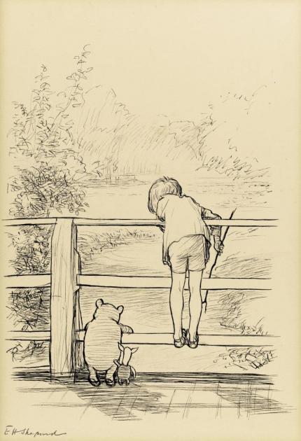 430x630 iconic e h shepard drawing for poohsticks goes under the hammer - Shepard Drawing