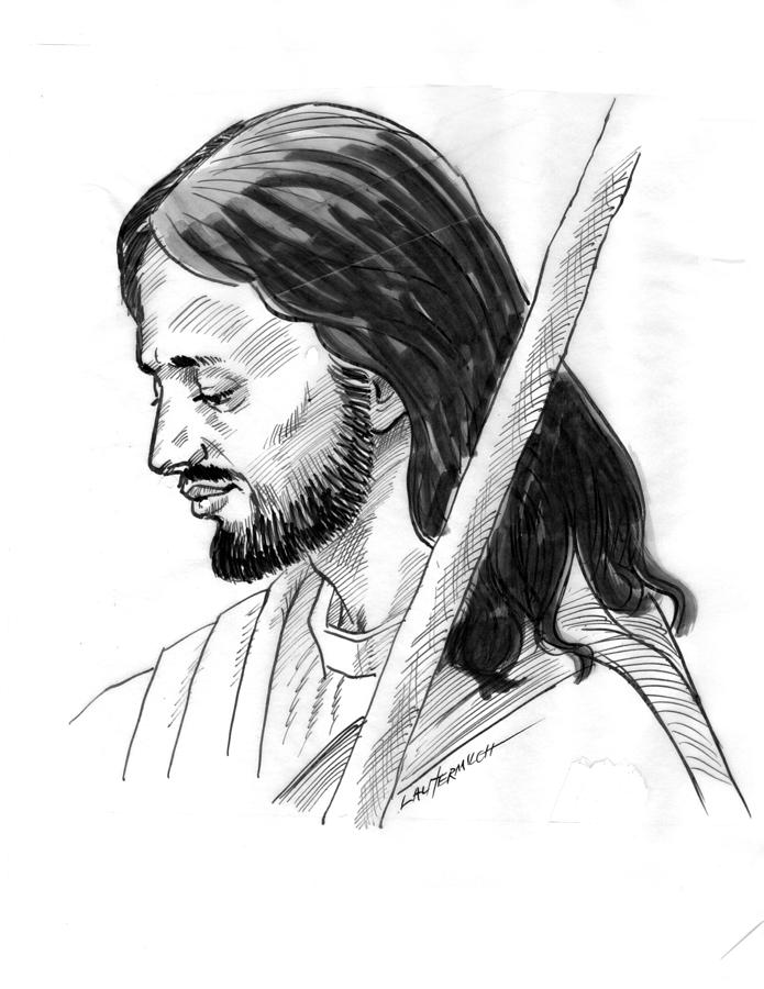 695x900 the good shepard drawing - Shepard Drawing
