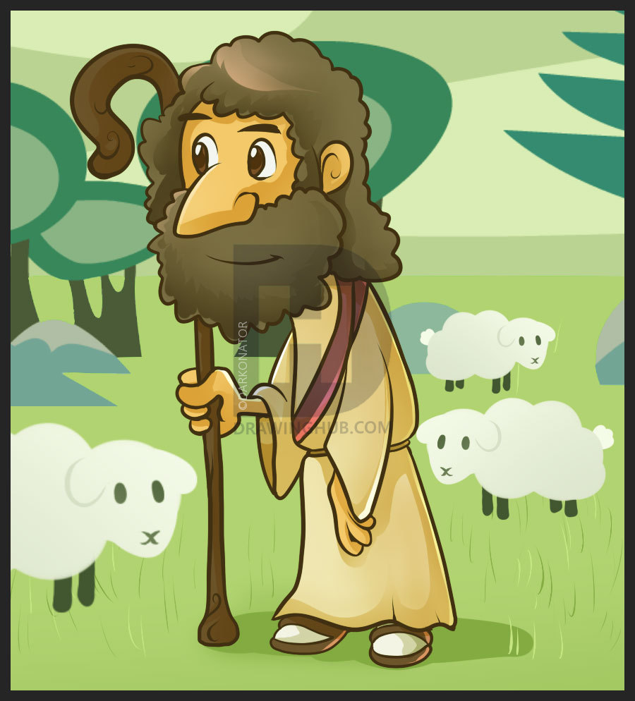 900x994 How To Draw A Shepherd, Step - Shepherd Drawing