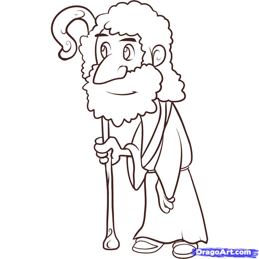 905x905 Step How To Draw A Shepherd - Shepherd Drawing