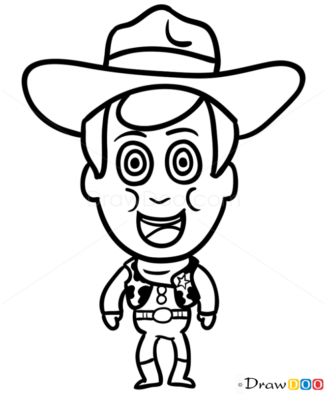 665x801 how to draw sheriff woody, chibi drawings in sheriff - Sheriff Drawing