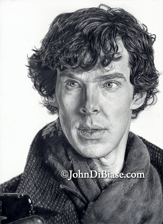550x756 Pencil Drawing Of Benedict Cumberbatch As Sherlock - Sherlock Drawing
