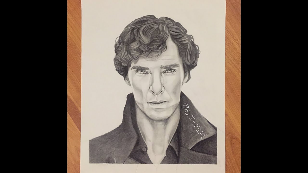 1280x720 Speed Drawing Sherlock Holmes Graphite - Sherlock Drawing