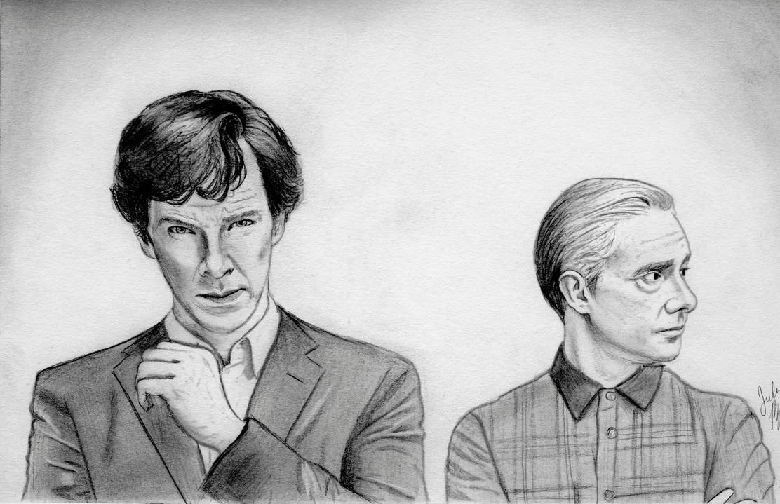 1112x719 The Game Is - Sherlock Drawing