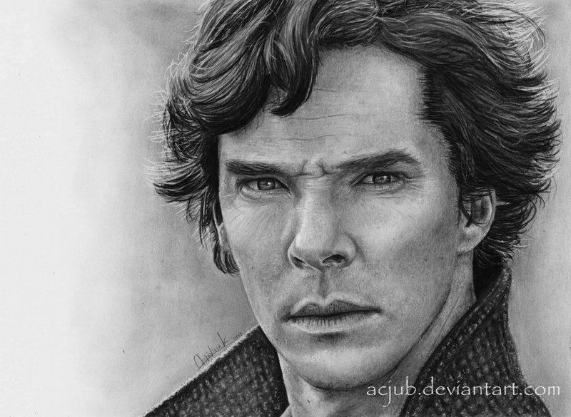 800x585 Sherlock Portrait Drawing - Sherlock Drawing
