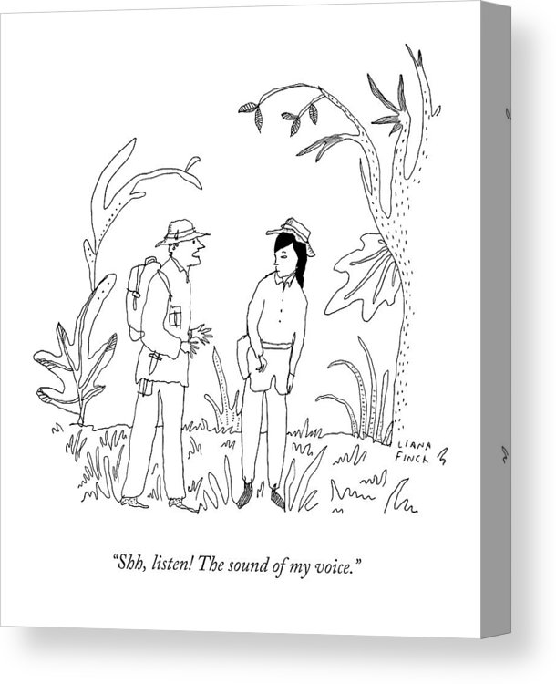 610x750 shh, listen! the sound of my voice canvas print canvas art - Shh Drawing