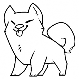 302x302 how to draw a shiba inu, step - Shiba Inu Drawing