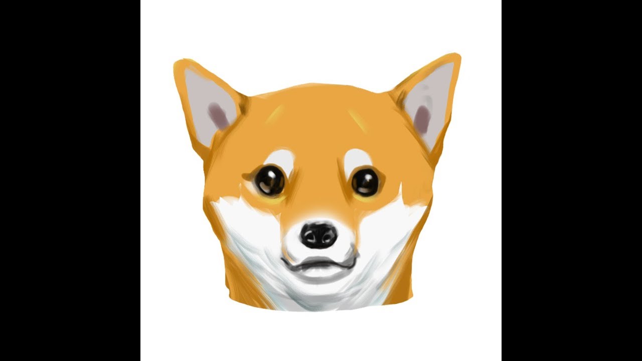 1280x720 how to draw a cute shiba inu with photoshop - Shiba Inu Drawing