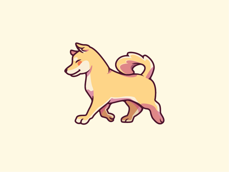 800x600 walking shiba inu - Shiba Inu Drawing