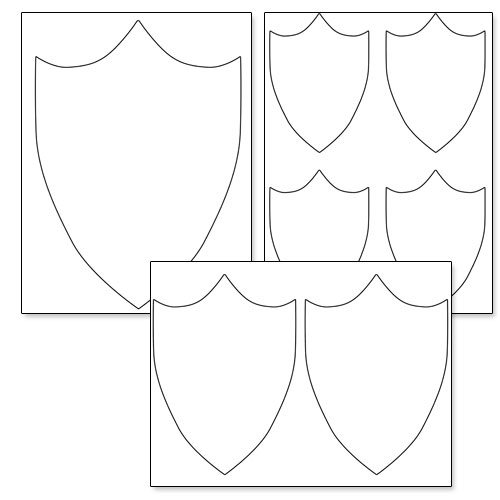500x500 Printable Shield Template Shield Drawing Template At Getdrawings - Shield Drawing Template