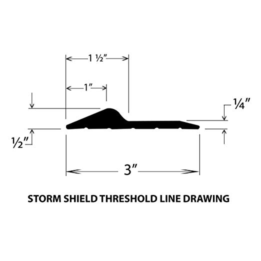 522x522 Storm Shield Peel And Stick Garage Door Threshold - Shield Line Drawing