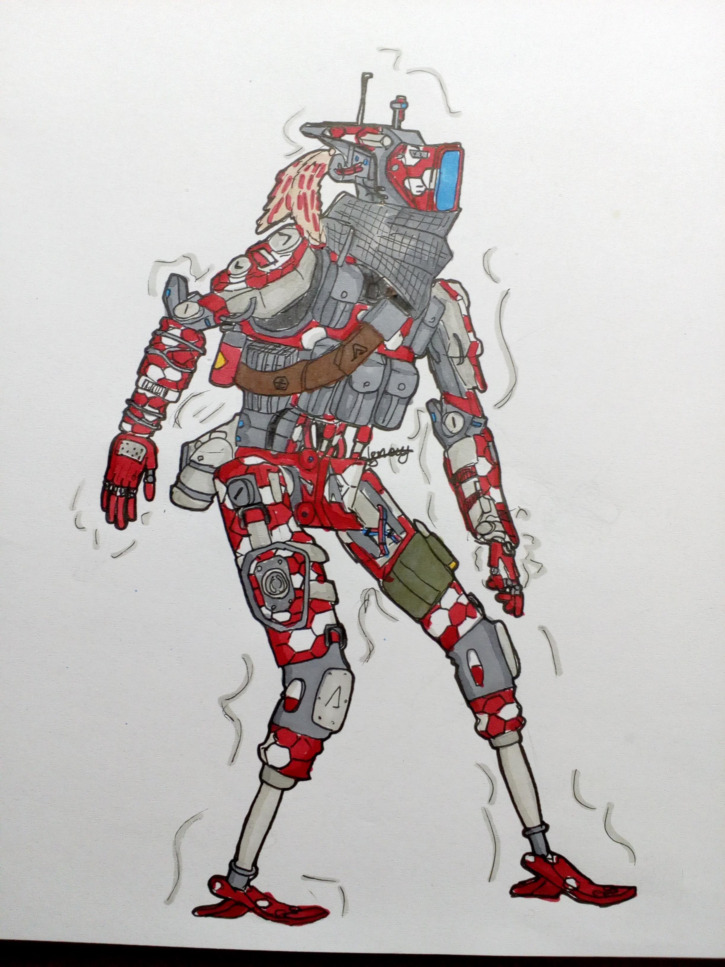 2448x3264 Phase Shift Pilot Drawing I Tried Titanfall - Shift Drawing