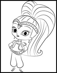 200x256 how to draw shimmer and shine cartoon characters drawing - Shimmer And Shine Drawing