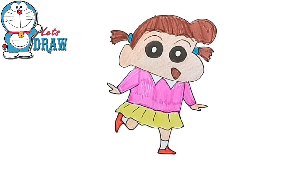 1280x720 how to draw nene from crayon shin chan step - Shin Drawing