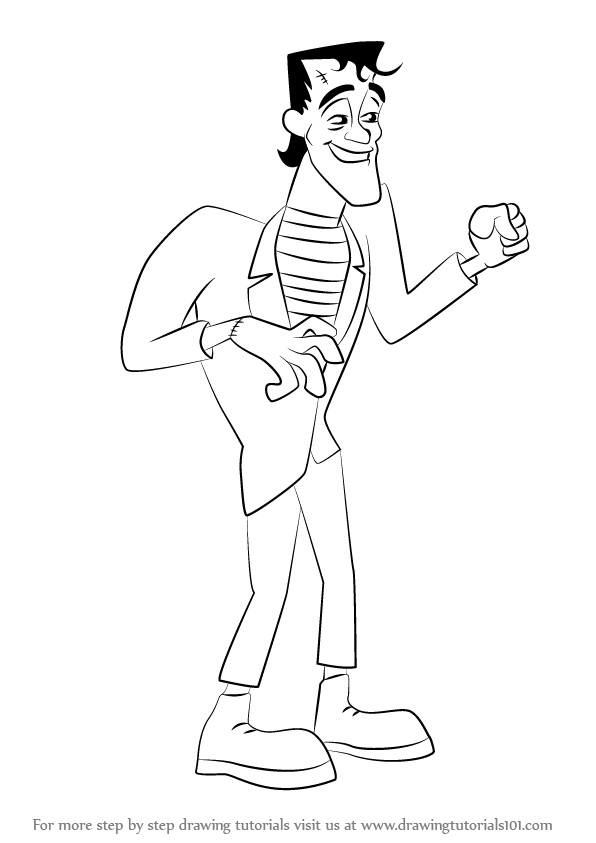 596x843 learn how to draw frankenstein from shimmer and shine - Shine Drawing