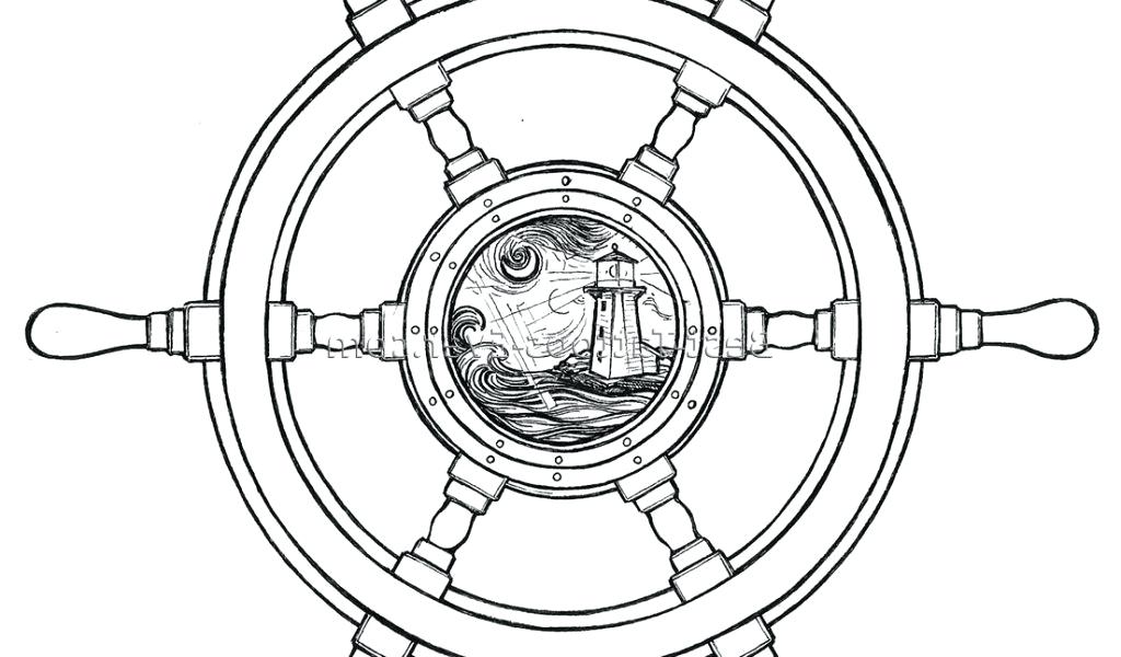 1024x600 Drawn Ship Anchor - Ship Anchor Drawing