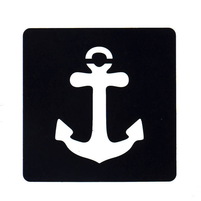 640x640 Online Shop Sheets Women Makeup Henna Tattoo Stencil Colored - Ship Anchor Drawing