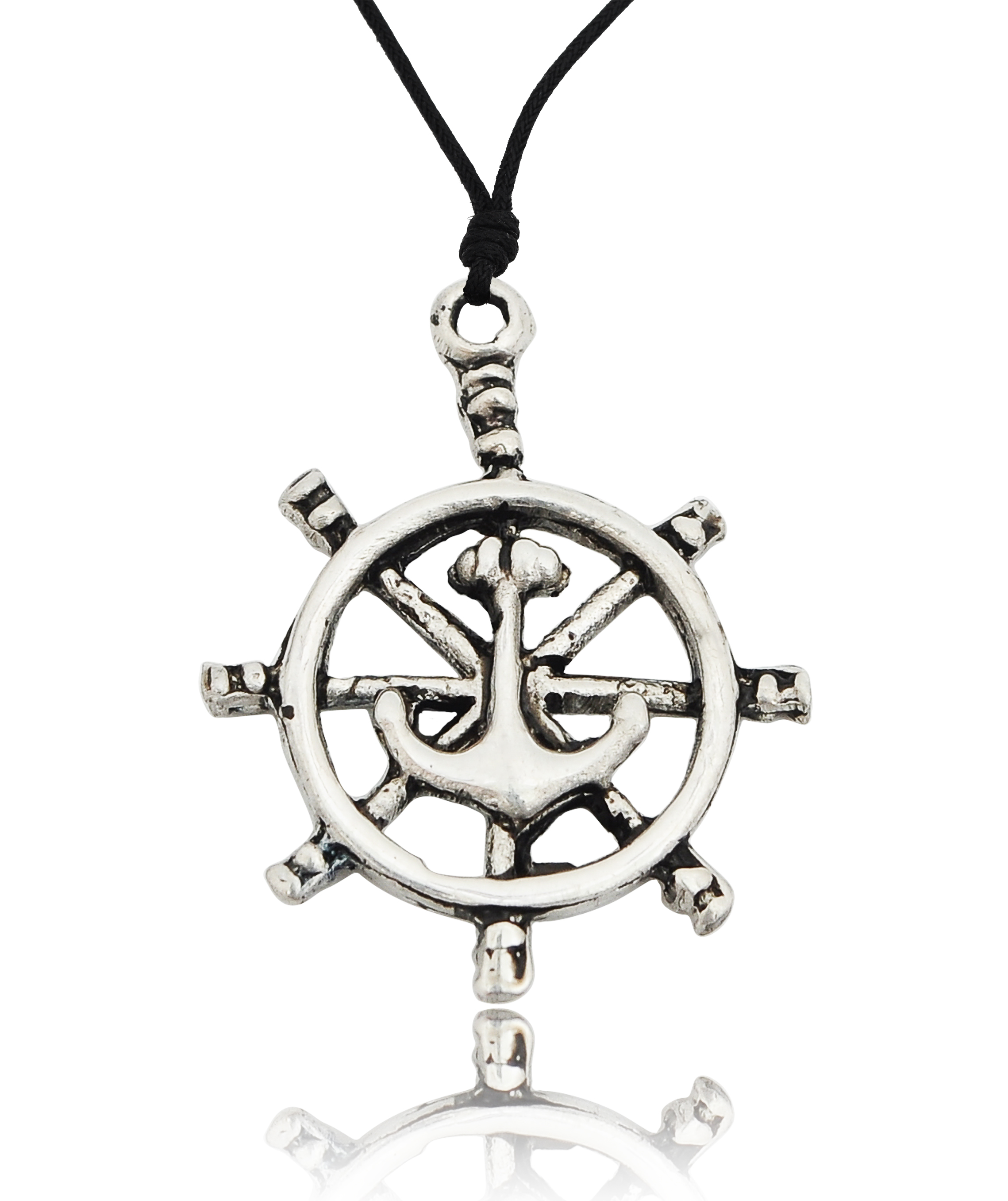 2278x2713 Ship Anchor Boat Wheel Pewter Sterling Silver Brass Necklace - Ship Anchor Drawing