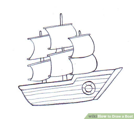 512x454 Ways To Draw A Boat - Ship Drawing