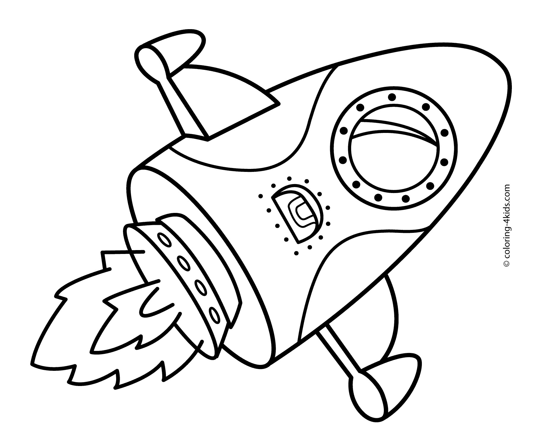 1848x1483 Rocket Ship Coloring Pages In Beatiful - Ship Drawing For Kids