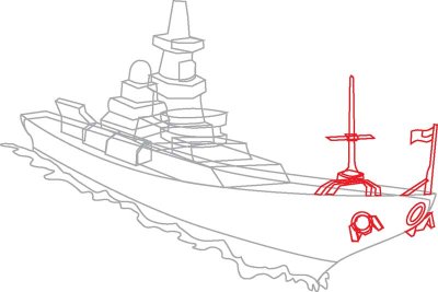 400x267 Add The Antenna And Flag - Ship Drawing Images