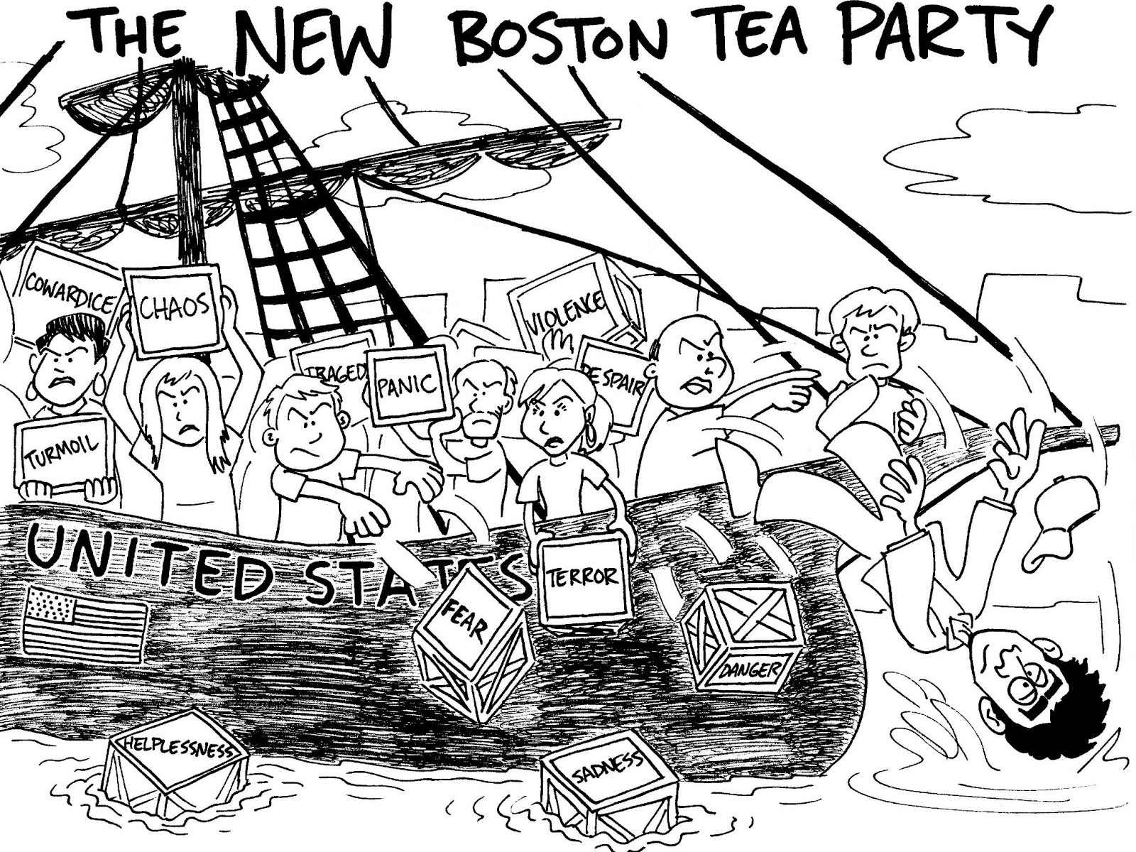 1600x1200 Boston Teaty Ship Drawing Simple Boat Cartoon Stunning Tea Party - Ship Drawing Simple