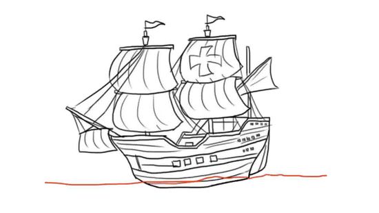 550x309 How To Draw A Ship - Ship Drawing Step By Step