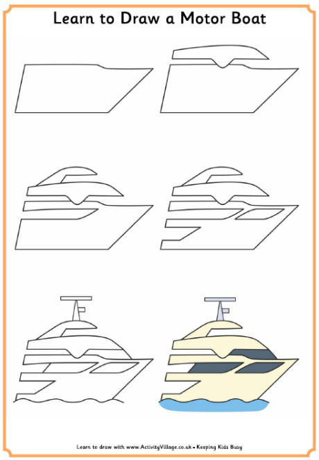 460x664 Learn To Draw A Ship - Ship Drawing Step By Step