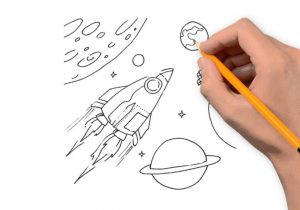 300x210 space ship drawing easy space ship - Ship Drawing Step By Step