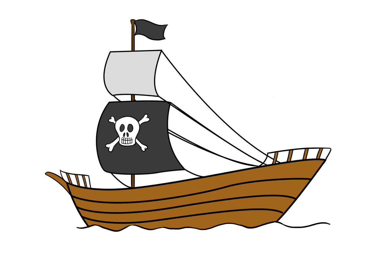 1200x849 Easy Drawing Guides On Twitter Ahdrawing A Beautiful Pirate - Ship Easy Drawing