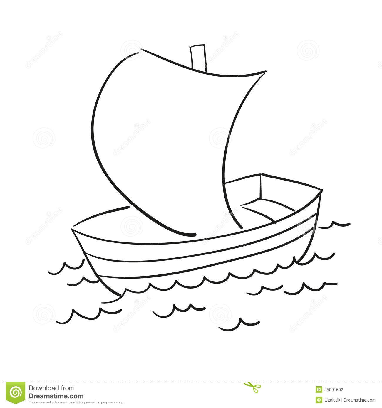 1300x1390 Easy Drawing Of Yacht Ship Drawing Step - Ship Easy Drawing